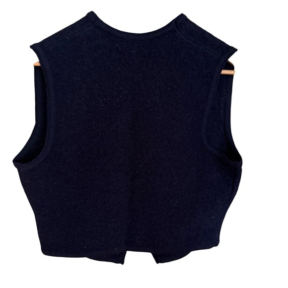 Vtg Talbots Womens Blue Vest 100% Wool fair isle inspired Y2K retro, timeless - Picture 5 of 9